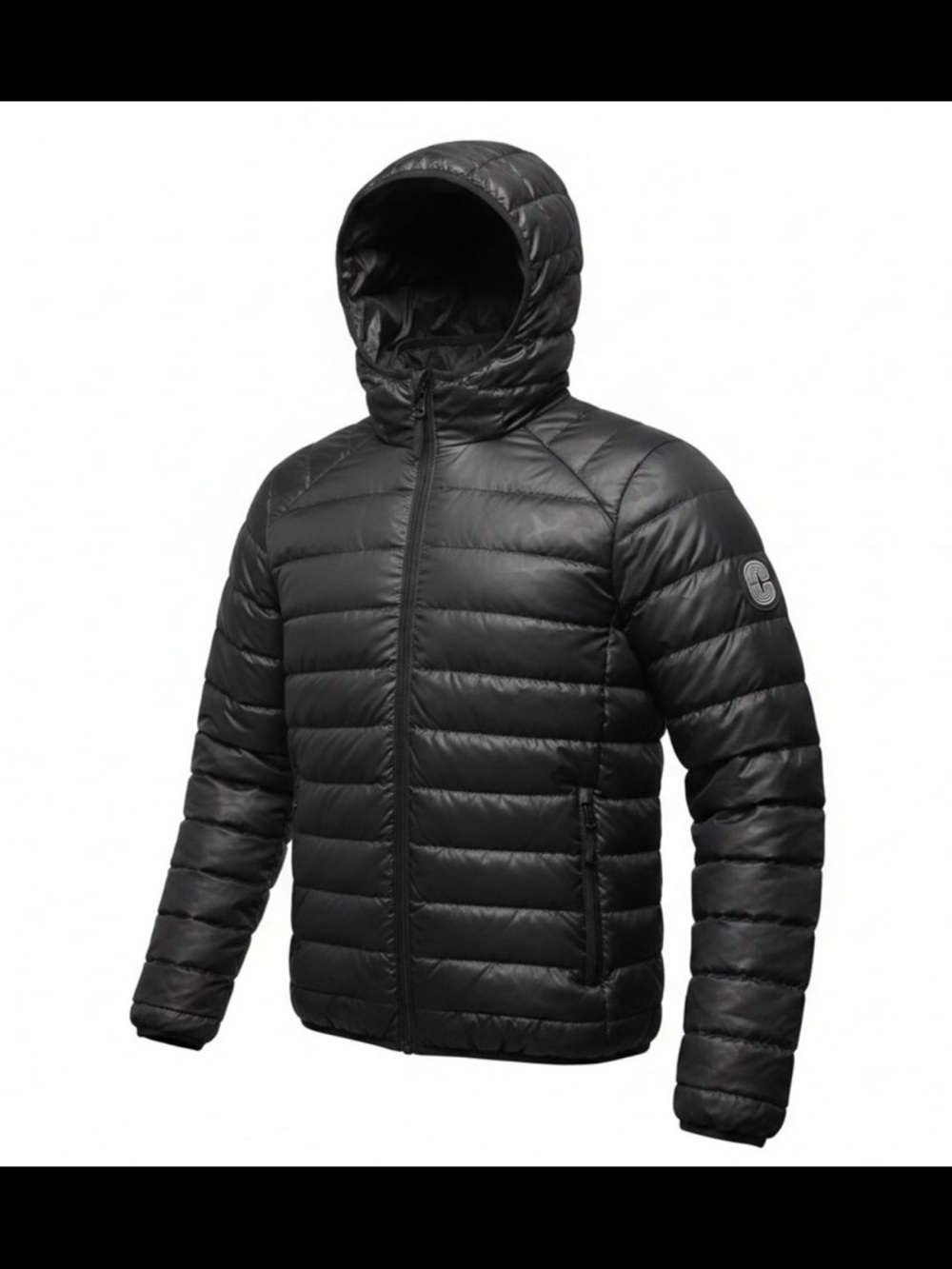 Coach Men's Black Hooded Puffer Jacket - Brand:
